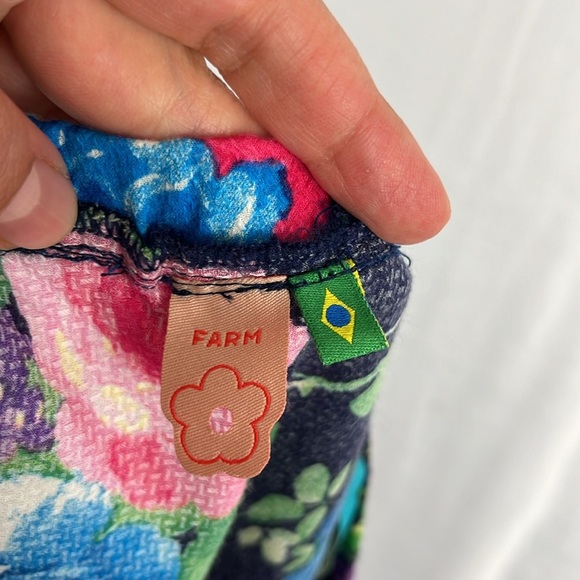 Farm Rio Thin Floral Asymmetrical Handkerchief Skirt - Picture 9 of 10